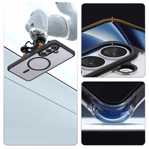 Spigen Ultra Hybrid Mag MagSafe dėklas skirta Samsung Galaxy S26 Plus skaidrus juodas