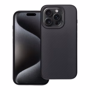 Чехол для iPhone 15 PRO Carbon Elite Mag Cover совместим с MagSafe чёрный
