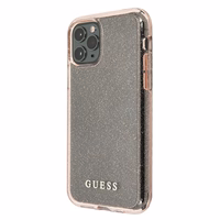 Guess GUHCN65PCGLPI iPhone 11 Pro Max rožinis kietasis dėklas Glitter