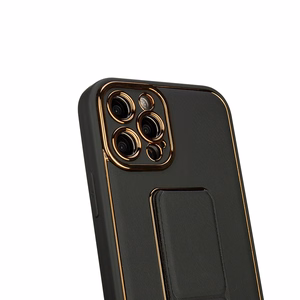 Naujas Kickstand dėklas telefonui iPhone 12 Pro su stovu juodas