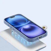 Dux Ducis Lawa iPhone 16 odinis dėklas su nuimama magnetine pinigine - mėlynas