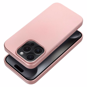 METALLIC dėklas telefonui IPHONE 15 Pro rožinis