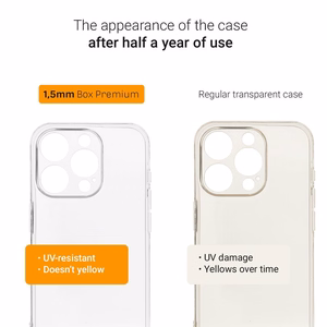 BOX PREMIUM 1,5 mm dėklas iPhone 12 Pro Max transprent