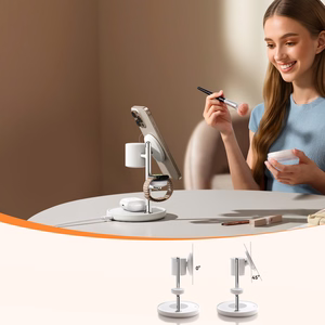 Joyroom JR-W23 Qi2 4-in-1 stalinis įkroviklis su integruota induktyvia nakties lempa - baltas
