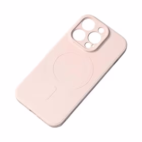 Magnetinis suderinamas silikoninis dėklas iPhone 15 - kreminis