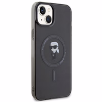 Dėklas telefonui Karl Lagerfeld IML Ikonik Magnetinis MagSafe iPhone 15 Plus - juodas (m)