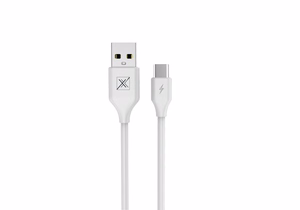 MX SET laidas 2.4A/Type-C/1M baltas