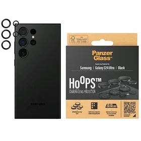 PanzerGlass Hoops kameros apsauga Samsung Galaxy S24 Ultra - su juodu rėmeliu