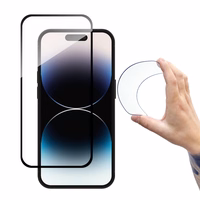 Wozinsky pilno padengimo Flexi Nano Glass grūdintas stiklas iPhone 14 Pro Max lankstus su juodu rėmeliu