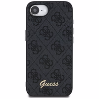 Guess 4G Script Logo MagSafe dėklas telefonui iPhone 16e - juodas