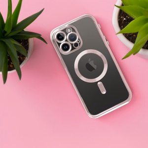 Чехол для iPhone 17 PRO MAX Electro Mag Cover совместимый с MagSafe розовое золото
