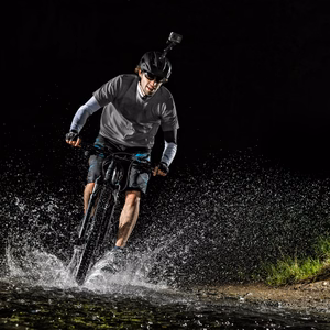 GoPro šalmo tvirtinimo priedų rinkinys GoPro, DJI, Insta360, SJCam, Eken veiksmo kameroms (GoPro Cycling Helmet Chin Holder)