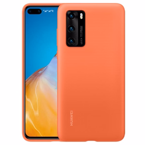 Оригинальный силиконовый чехол для Huawei P40 (51993725) оранжевый