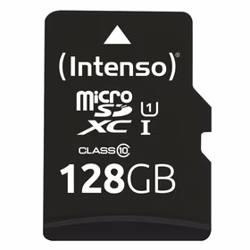 Intenso Micro SDXC 128GB UHS-I atminties kortelė su adapteriu