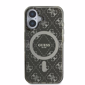 Guess IML 4G Fonas Magnetinis dėklas telefonui iPhone 16 Plus - rudas