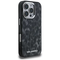 Karl Lagerfeld IML Leopard Pattern MagSafe deklas iPhone 16 Pro - juodas