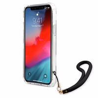 Guess GUHCP12MKSARBK iPhone 12/12 Pro 6.1" juodas/juodas kietas dėklas Camo kolekcija