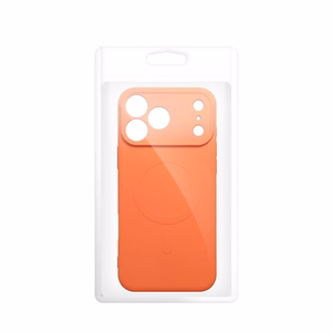 Silikoninis „Mag Cover“ dėklas, skirtas „iPhone 17 Pro Max / 18 Pro Max“, suderinamas su „MagSafe“, su kameros apsauga – oranžinis