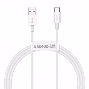 USB laidas Baseus Superior baltas Type-C 100cm (iki 66W / 6A)