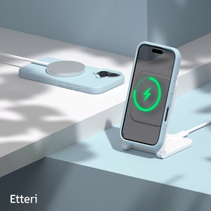 "Etteri" silikoninis magnetinis dėklas "iPhone 16 Plus" 6,7" šviesiai mėlynas