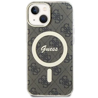 Guess IML 4G magnetinis dėklas telefonui iPhone 15 - rudas