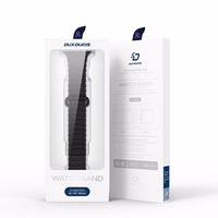 Dux Ducis dirželis (šarvuota versija) Apple Watch SE dirželis, 9, 8, 7, 6, 5, 4, 3, 2, 1 (41, 40, 38 mm) silikoninė magnetinė apyrankė juoda/oranžinė