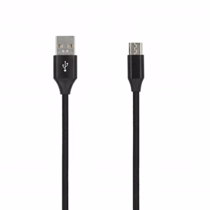 SEEK TOTI USB-A į Micro USB, 2 m pynimo laidas 2A, juodas