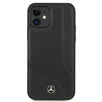 Mercedes Odinis perforuotos srities dėklas iPhone 12 mini - juodas