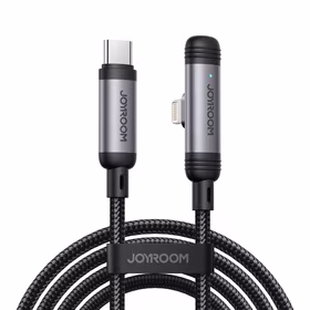 Joyroom S-A56 EnjoyX serijos 90° USB-C - Lightning kabelis 30W 1.2m - juodas