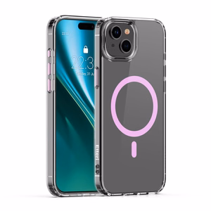 Etteri Spalvotas Magnetinis dėklas telefonui iPhone 14 6,1" rožinė