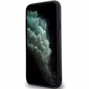 Karl Lagerfeld KLHCN613DMKRLK iPhone 11 / Xr 6.1" juodas/juodas kietas dėklas 3D Guminis Multi Logotipas