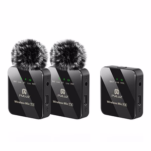 PULUZ belaidis prisegamas mikrofonas 2 TX + 1 RX