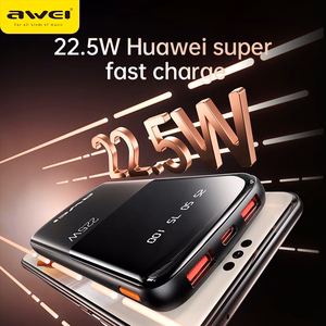 Išorinė baterija Power Bank Awei P10K 22.5W 10000mAh juoda