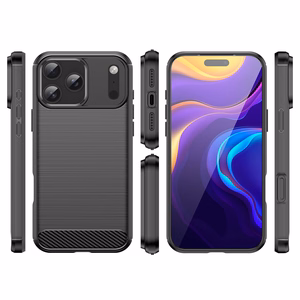 Carbon dėklas telefonui iPhone 17 Pro - juodas