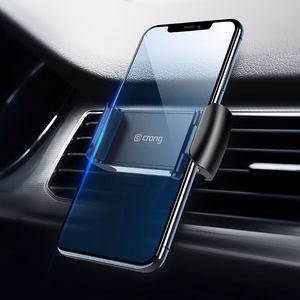 Crong Universal Smart automobilinis telefono laikiklis 4–6.5" telefonams, juodas