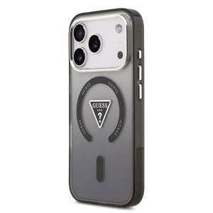 GUESS dėklas telefonui IPHONE 17 Pro Max su MagSafe suderintas (IML gradientas su trikampio logotipu) - juodas
