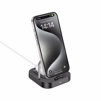 Stalo įkroviklis Hoco 2in1 USB C PD QC 3A 30W + belaidžiu įkrovimu 5W CQ16B baltas