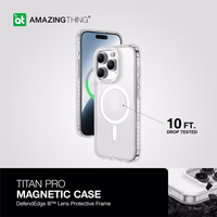 Amazing Thing Titan Pro Magnetinis dėklas telefonui 10FT IP156.7PTMCL Iphone 15 Pro Max skaidrus