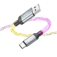 Kabelis USB A į USB C Hoco 3A 1 m U112 pilkas