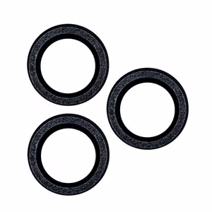 Akinių su lęšiais rinkinys iPhone 12 6,1" juodi blizgučiai (2 vnt.)