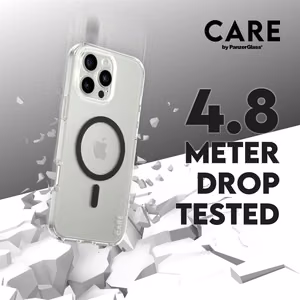 CARE by PanzerGlass Flagmano dėklas telefonui iPhone 16 Pro Max 6.9" juodas/juodas Magnetinis 1348