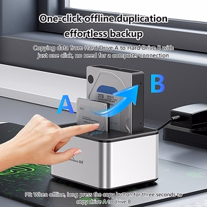 Dviejų diskų Docking Station, 2.5"/3.5" SSD/HDD, USB-B