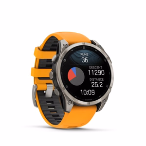 Išmanusis laikrodis Garmin Fenix 8 Sapphire oranžinis