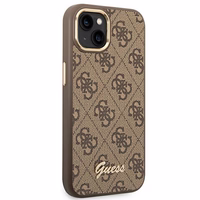 Guess GUHCP14MHG4SHW iPhone 14 Plus 6.7 "rudas/rudas kietas dėklas 4G Vintage Gold Logo