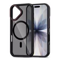 Tech-Protect MagHybrid MagSafe dėklas iPhone 17 juodas ir raudonas