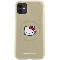 Hello Kitty odinis Kitty Head magnetinis dėklas telefonui iPhone 11 / Xr - auksinis