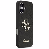 Guess Fixed Glitter Big 4G dėklas telefonui iPhone 17 - juodas