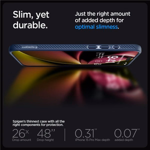 Spigen Liquid Air dėklas telefonui iPhone 15 Pro Max - mėlynas