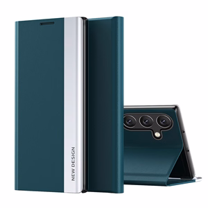 Sleep Case Pro Samsung Galaxy S25 dėklas su atvartu ir stovu - žalias
