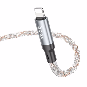 Kabelis USB A į Lightning Hoco 2,4A 1 m U112 pilkas